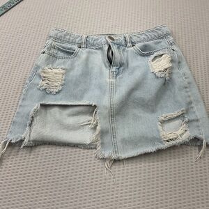 Life in Progress Light Blue Denim Skirt
